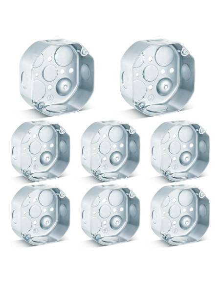 8 Cajas de Conexiones Eléctricas Metálicas Copkim 10,16x3,81cm