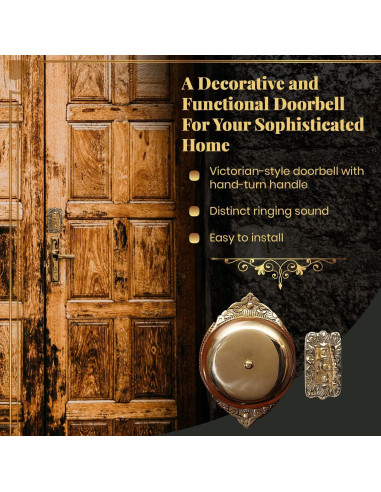 Timbre de Puerta Antiguo A29 Lacado Pulido Vintage