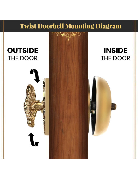 Timbre de Puerta Antiguo A29 Lacado Pulido Vintage