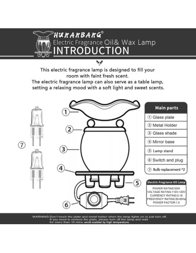 Calentador de Aceite HUNANBANG 50W 100ml Eléctrico Azul