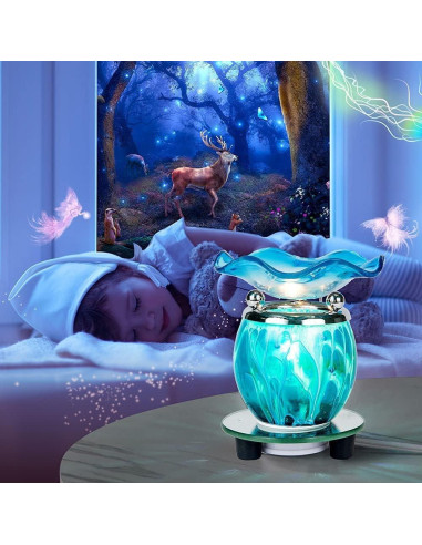 Calentador de Aceite HUNANBANG 50W 100ml Eléctrico Azul