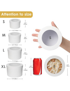 Cajas Redondas para Flores Oairse - Juego de 4 Blancas 2