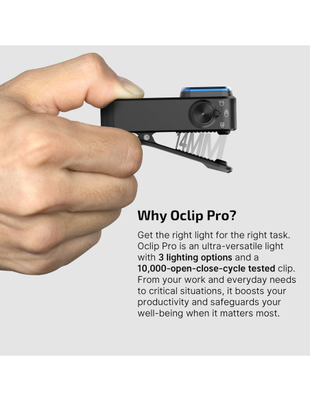 Linterna OLIGHT Oclip Pro EDC Recargable 500 Lúmenes Negra