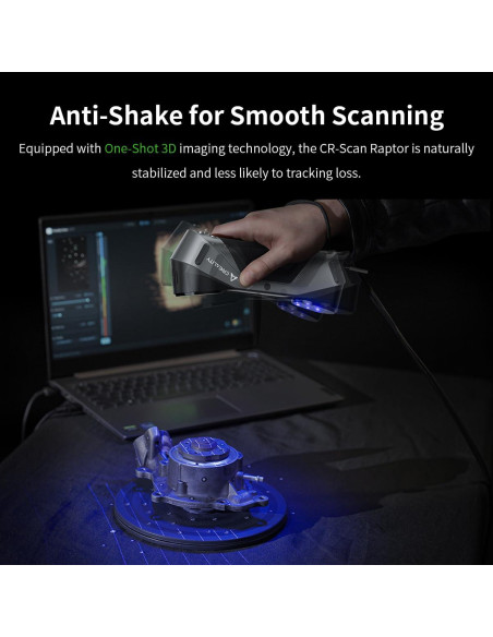 Escáner 3D Creality Raptor con Luz Azul y NIR 0.02mm