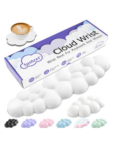 Reposamuñecas Ergonómico Sushret Nube para Teclado - Blanco