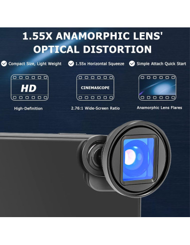Lente Anamórfico 1.55X USKEYVISION para iPhone y Android