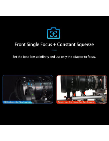 Adaptador Anamórfico SIRUI 1.25x T2.9 para Lentes 82mm