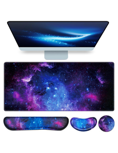 Alfombrilla de Ratón Ergonómica QOMOLAMA 90x40 cm 4-en-1