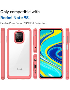Funda Protectora Xiaomi Redmi Note 9S con Cristal Templado 2