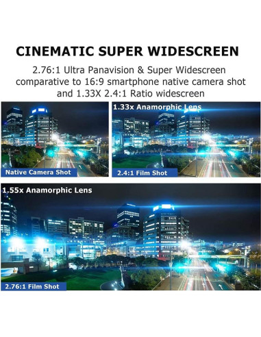 Lente Anamórfico 1.55X Leshareselect para iPhone/Android