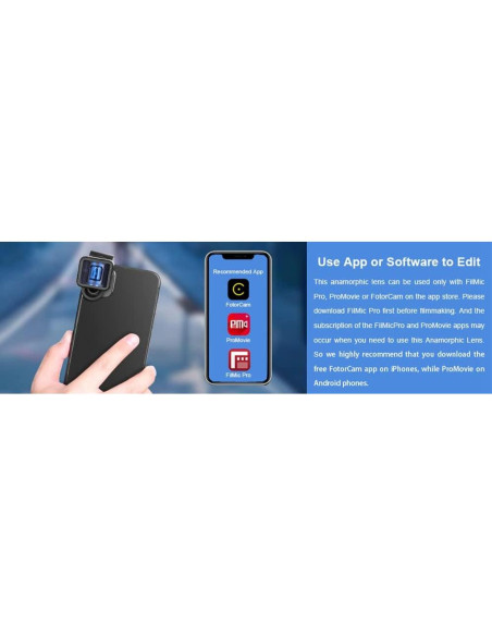 Lente Anamórfico 1.55X Leshareselect para iPhone/Android