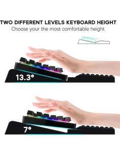 Almohadilla Soporte de Teclado JIKIOU Ergonómica 43.5x24.1 cm 2