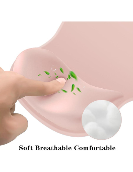 Alfombrilla de Ratón Ergonómica KEPUTAIER Rosa con Reposamuñecas