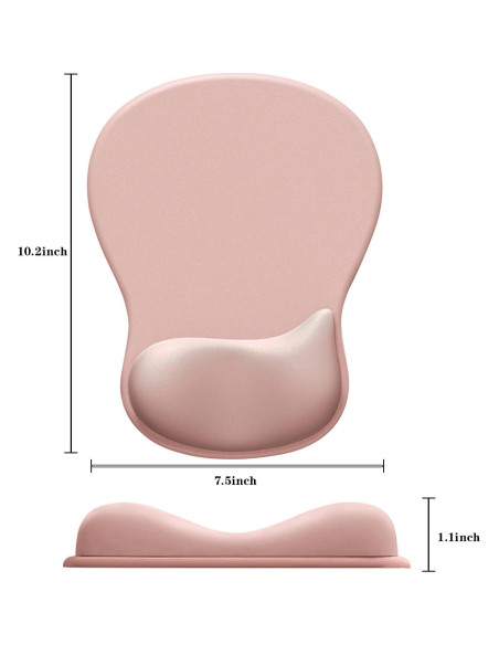 Alfombrilla de Ratón Ergonómica KEPUTAIER Rosa con Reposamuñecas