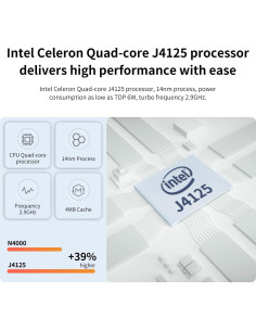 Mini PC HIGOLEPC 10.1" Táctil Win 11 Pro Celeron J4125 8GB/128GB 2