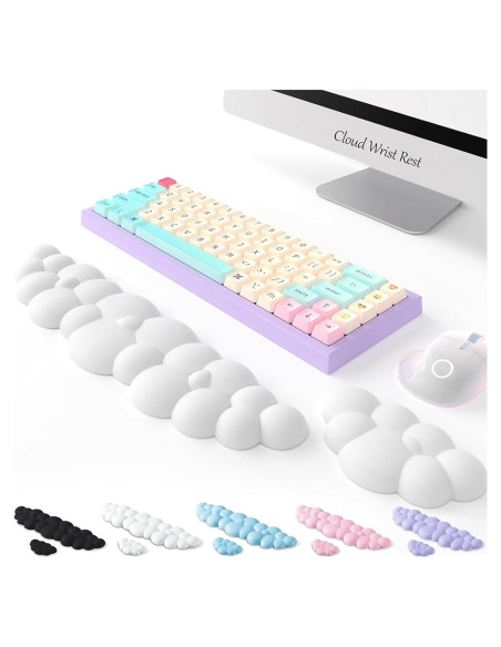 Reposamuñecas Ergonómico Nube Tuozaiira Blanco 43x11cm