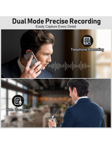 Grabadora de Voz Inteligente FFZ 64GB con Transcripción AI
