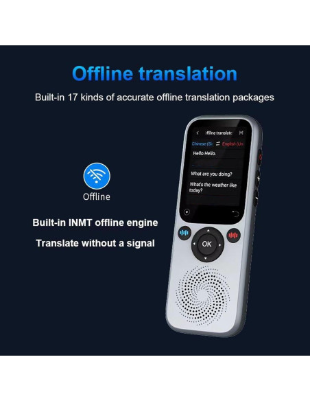 Traductor Portátil Bewinner 138 Idiomas, 8MP, Offline