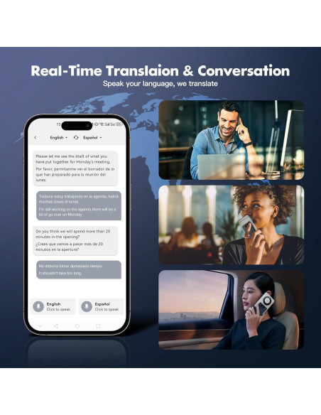 Grabadora de Voz AI SSLine 64GB con Transcripción y Traducción Grabadora de Voz AI SSLine 64GB con Transcripción y Traducción