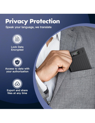 Grabadora de Voz AI SSLine 64GB con Transcripción y Traducción