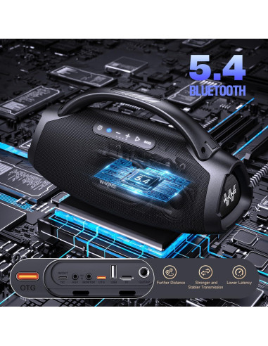 Altavoz Bluetooth W-KING X20 300W IPX7 24h Batería 7.5"