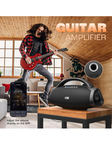 Altavoz Bluetooth W-KING X20 300W IPX7 24h Batería 7.5"