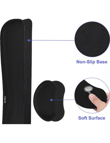 Conjunto Alfombrilla Teclado y Ratón MOSISO Ergonómico Negro