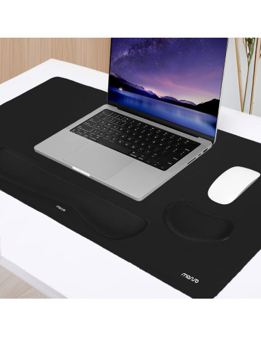 Conjunto Alfombrilla Teclado y Ratón MOSISO Ergonómico Negro