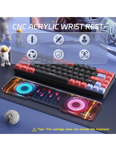 Almohadilla Ergonómica para Muñeca Teclado ATTACK SHARK 33x8 cm