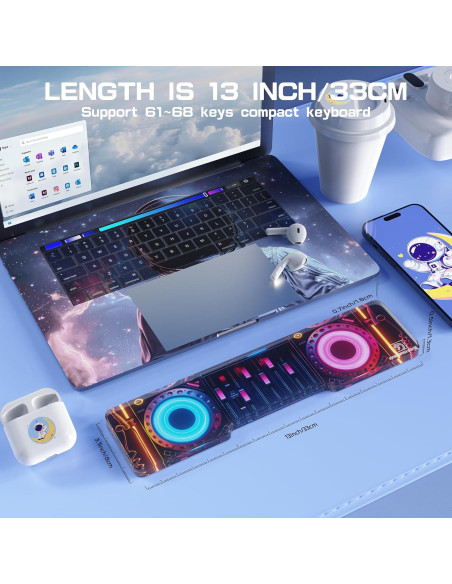 Almohadilla Ergonómica para Muñeca Teclado ATTACK SHARK 33x8 cm