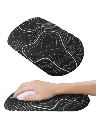 Reposamuñecas Ergonómico KEPUTAIER Espuma Memoria Negra