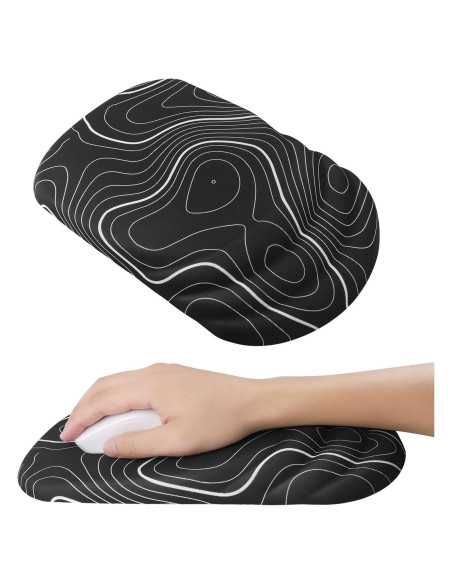 Reposamuñecas Ergonómico KEPUTAIER Espuma Memoria Negra