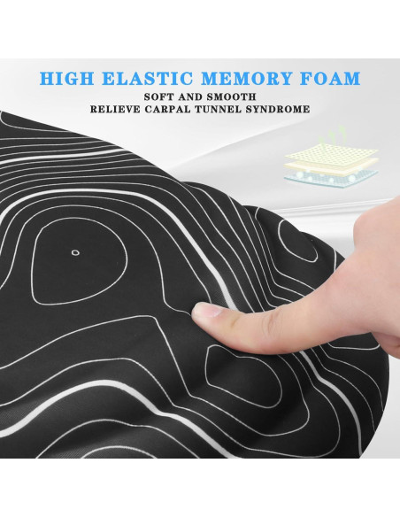 Reposamuñecas Ergonómico KEPUTAIER Espuma Memoria Negra