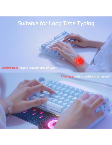 Almohadilla Ergonómica para Muñeca Teclado ATTACK SHARK 33x8 cm