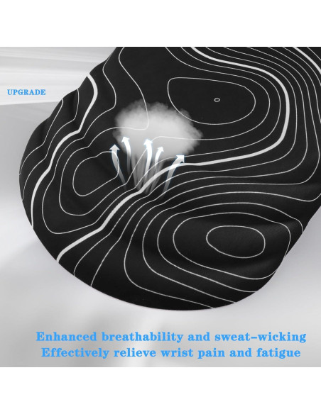 Reposamuñecas Ergonómico KEPUTAIER Espuma Memoria Negra