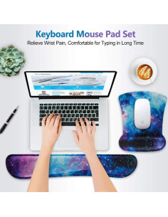 ToLuLu Alfombrilla de Ratón y Reposamuñecas Ergonómico Nebulosa 2