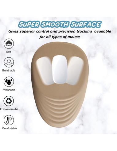 Alfombrilla Ergonómica Armanza Beige con Soporte para Muñeca