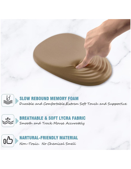 Alfombrilla Ergonómica Armanza Beige con Soporte para Muñeca