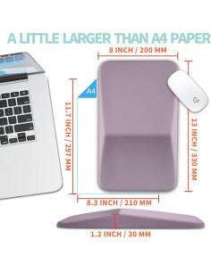 Almohadilla Ergonómica para Muñeca KUOSGM 330x200mm Púrpura 2