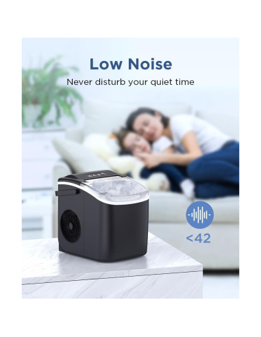 COWSAR Máquina de Hielo Portátil 12 kg/24H 9 Cubos en 6 Min