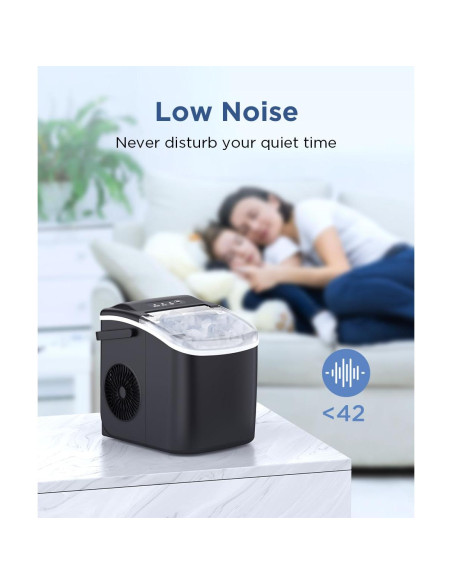 COWSAR Máquina de Hielo Portátil 12 kg/24H 9 Cubos en 6 Min