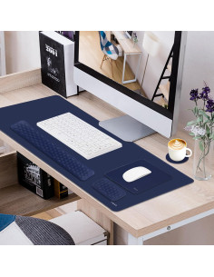 Alfombrilla de Ratón MOSISO 5 en 1 Ergonómica Azul Marino 2