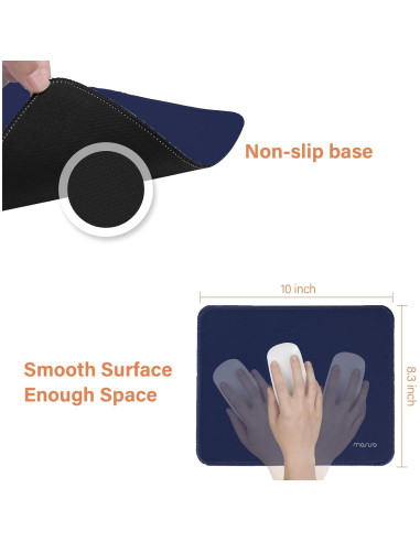 Alfombrilla de Ratón MOSISO 5 en 1 Ergonómica Azul Marino