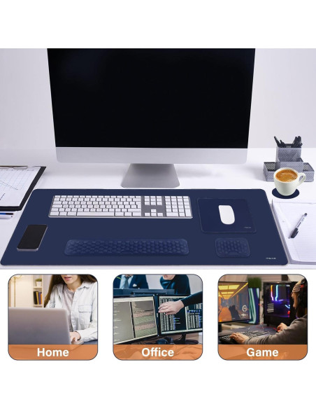 Alfombrilla de Ratón MOSISO 5 en 1 Ergonómica Azul Marino