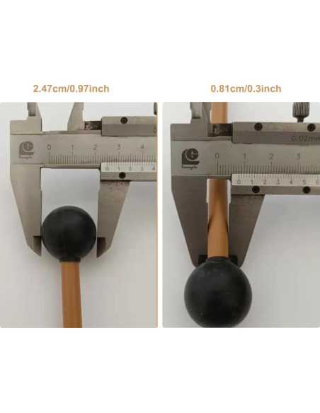 Mallets de Percusión de Goma 2 Pcs LAN-MC 20,32 cm