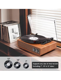 Tocadiscos Vintage DANFI AUDIO TE-2018 Bluetooth 3 Velocidades 2