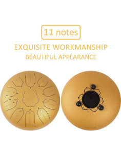 Tambor de Lengua de Acero 30 cm LOMUTY 11 Notas Oro 2