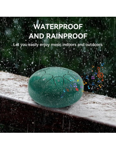 Tambor de Lluvia Weipoken 15 cm 8 Notas Verde con Mallets 2