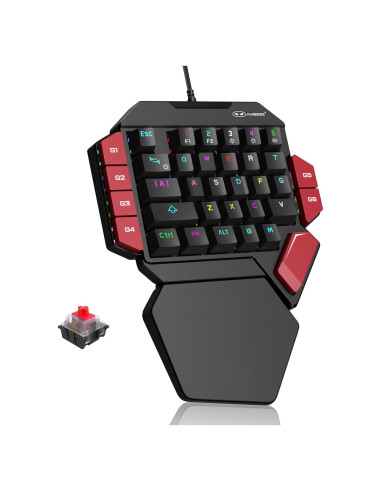 Teclado Mecánico para Juegos MageGee RGB 35 Teclas Rojo