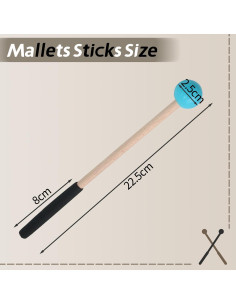 Mallets de Glockenspiel Biaungdo 2 Piezas Azul 22.5 cm 2